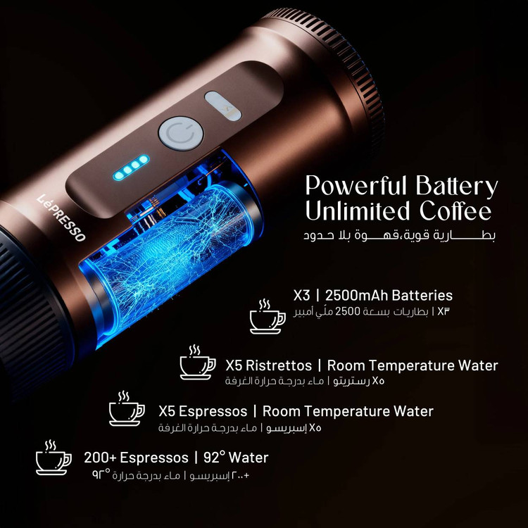اسپرسوساز قابل حمل LePRESSO مدل LPCFFPCM0095 طراحی ۲ در ۱ ضمانت سلامت گارانتی تست ومرجوعی در صورت ایراد ارسال فوری به سراسر کشور