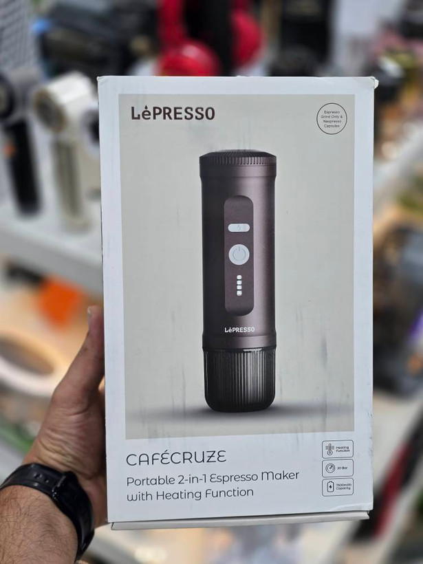 اسپرسوساز قابل حمل LePRESSO مدل LPCFFPCM0095 طراحی ۲ در ۱ ضمانت سلامت گارانتی تست ومرجوعی در صورت ایراد ارسال فوری به سراسر کشور