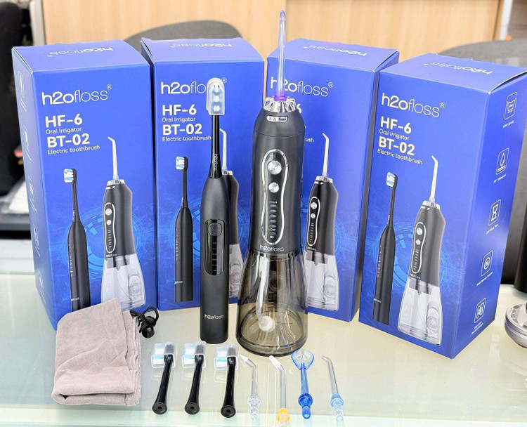 ست مسواک و واترجت برند H2ofloss مدل HF-6 BT-02 کیفیت اصلی ضمانت سلامت و گارانتی مرجوعی در صورت ایراد ارسال فوری به سراسر کشور