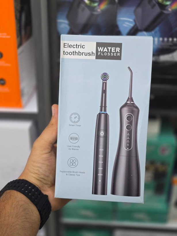 ست مسواک برقی و واتر جت Electric Toothbrush و واترفلاسر Water Flosser ضمانت سلامت گارانتی تست ومرجوعی در صورت ایراد ارسال فوری